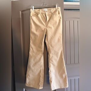 Beige boot cut corduroy jeans from Loft. Slim flare. Size 4.